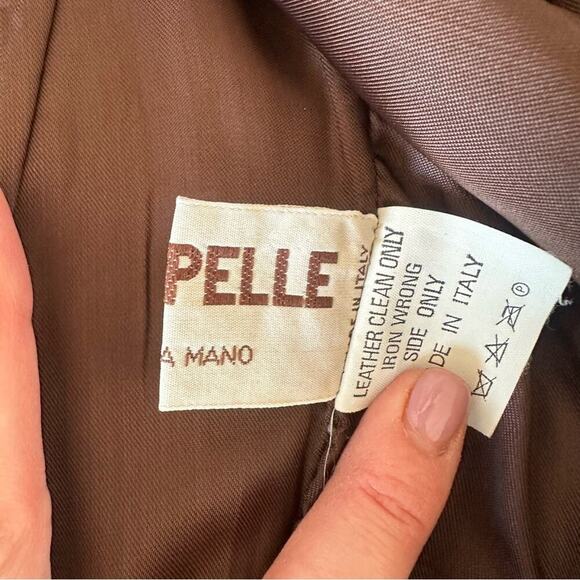 Vintage Italian Leather Vest with Studs by San Dino - Picture 9 of 11